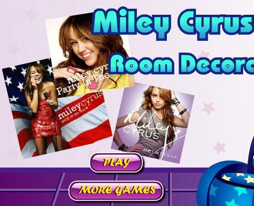 the game miley cyrus fan room decoration